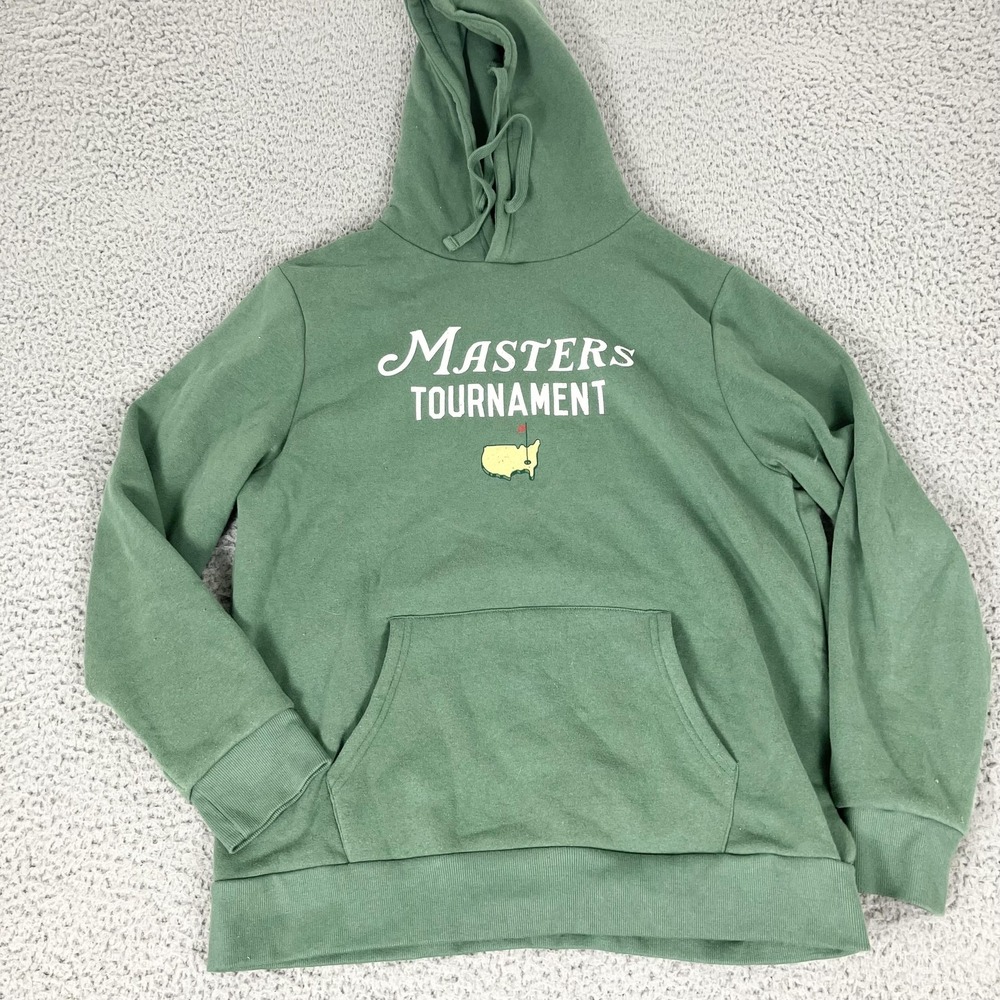 Masters Tournament Hoodie Sweatshirt Mens Medium Green Golf American Needle